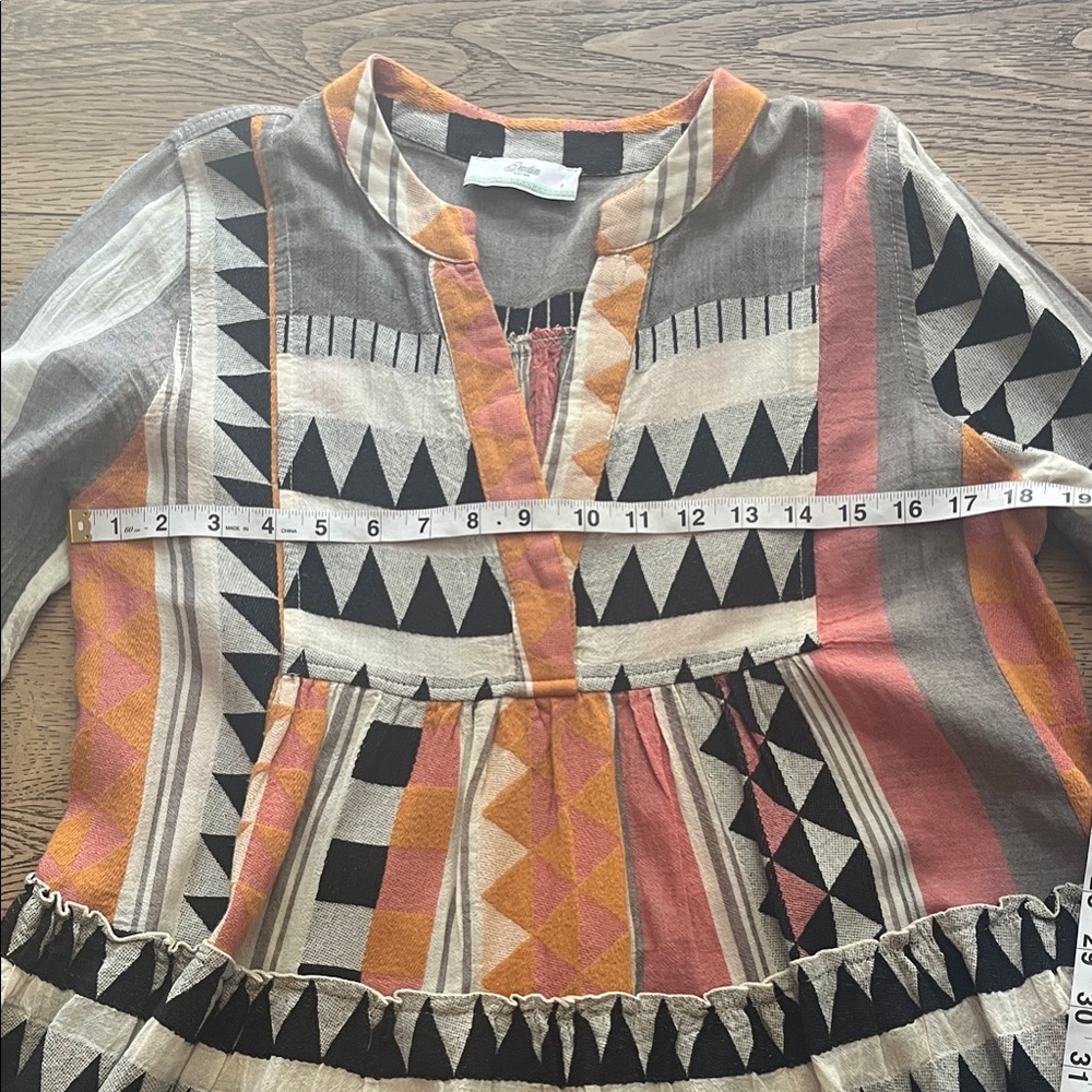 Devotion Twins Geometric Pattern Midi Dress - Bla… - image 5